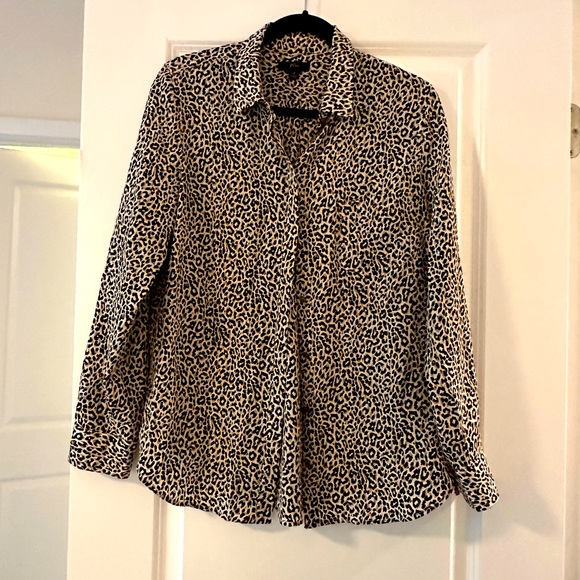 J Crew 100% silk button down shirt - Picture 1 of 2